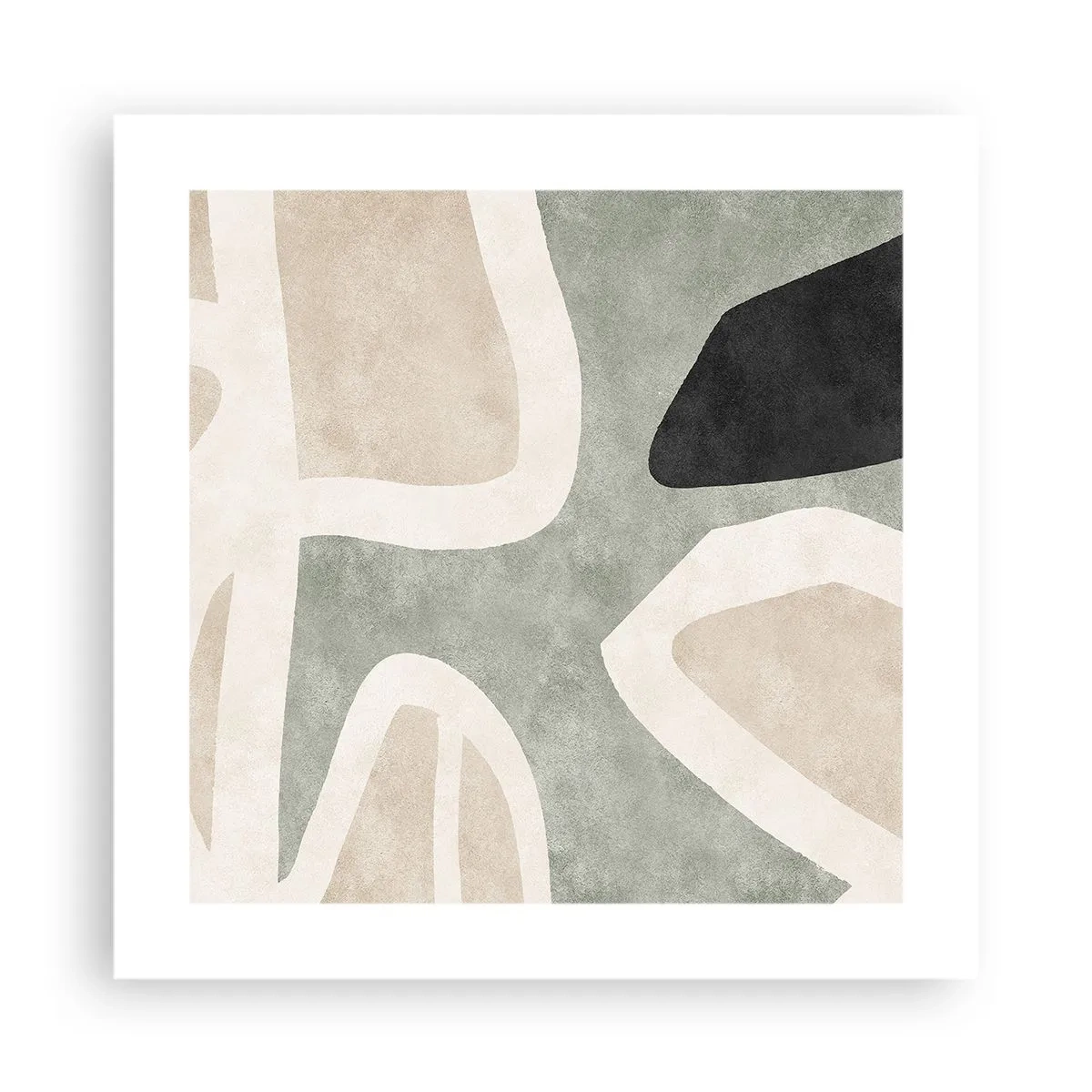 Póster - Composición con un toque negro - 40x40 cm