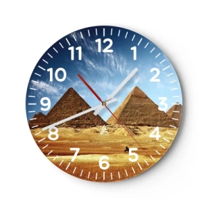 Reloj de pared - Reloj de vidrio - 40 siglos te observan - 30x30 cm