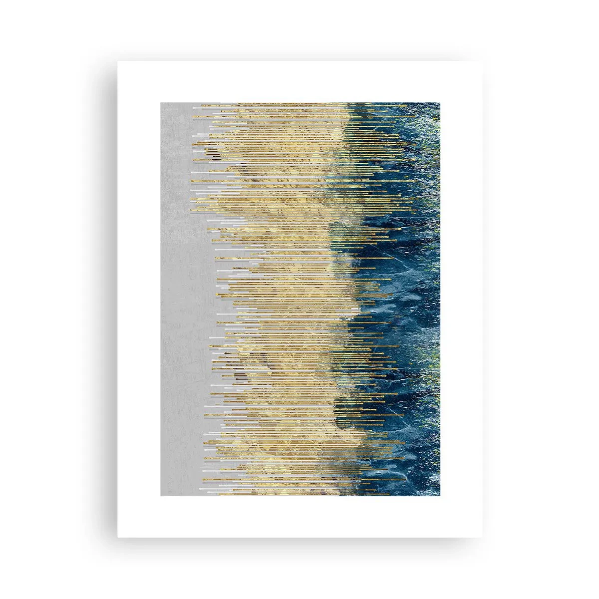 Póster - Frontera de líneas doradas - 30x40 cm