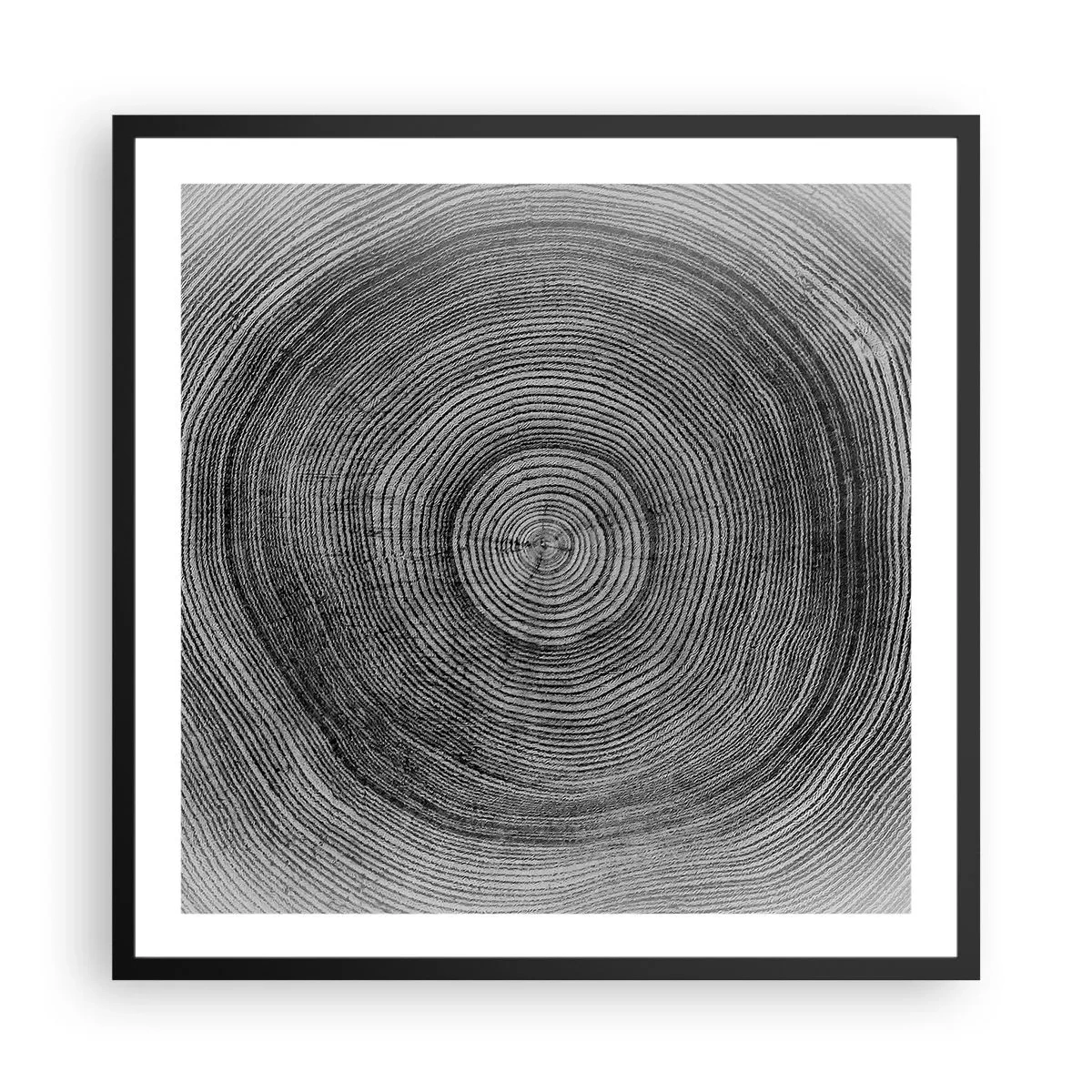 Póster en marco negro - El paso del tiempo - 60x60 cm