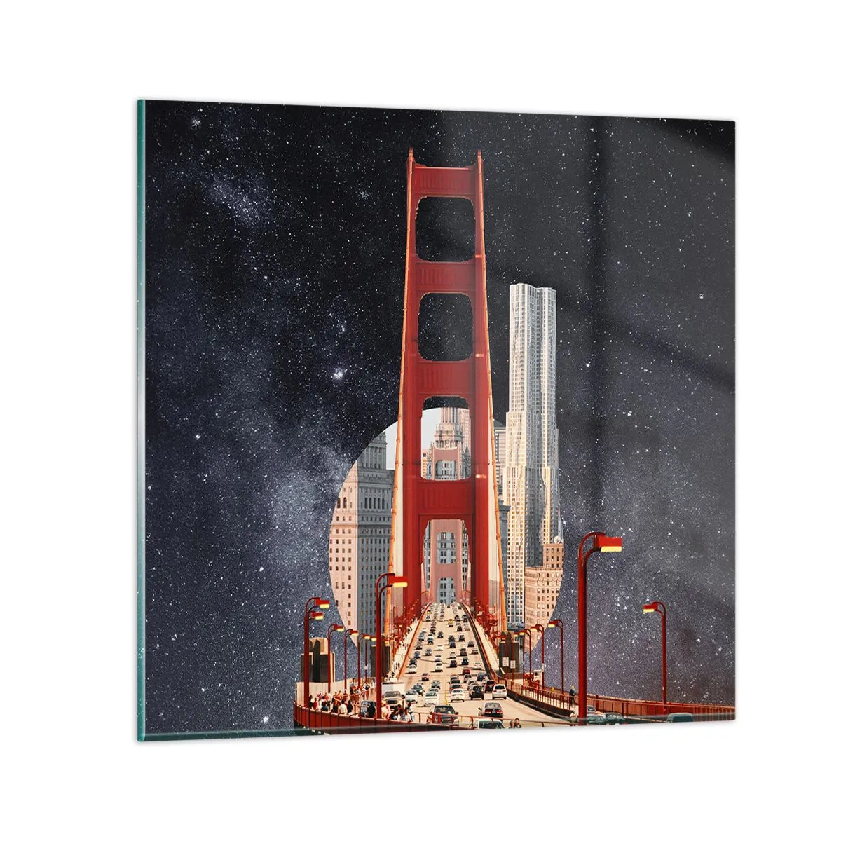 Cuadro sobre vidrio - Impresiones sobre Vidrio - Siempre en el centro - 40x40 cm