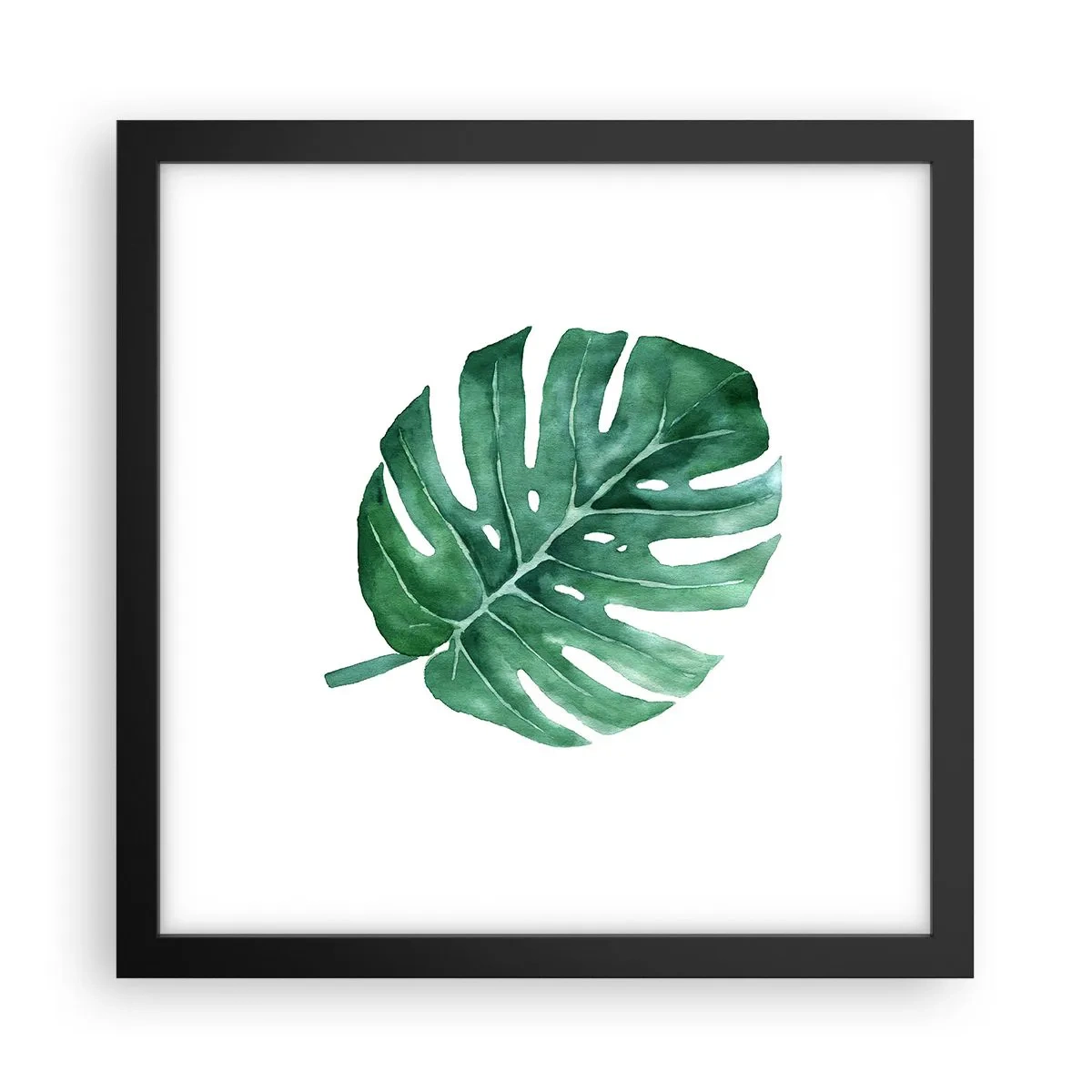 Póster en marco negro - Concepto verde - 30x30 cm