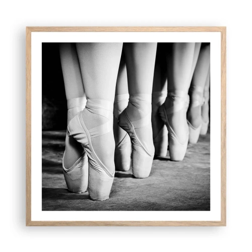 Póster en marco roble claro - En conjunto y al unísono - 60x60 cm