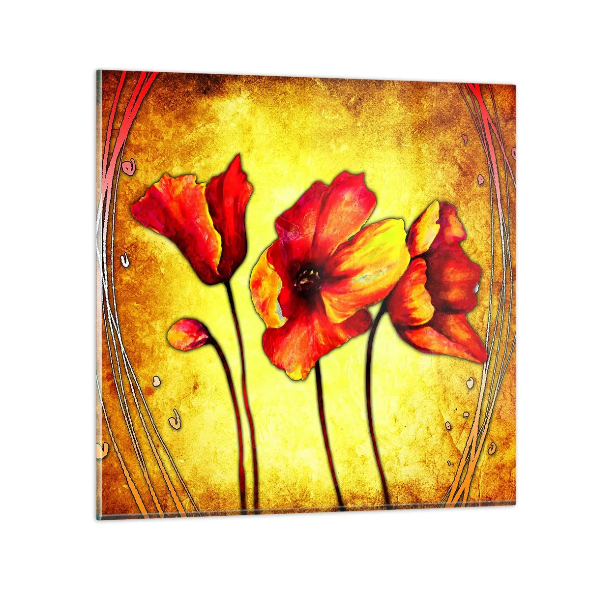 Cuadro sobre vidrio - Impresiones sobre Vidrio - En decoración Art Nouveau - 60x60 cm