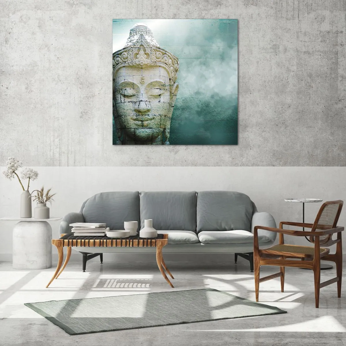 Cuadro sobre vidrio - Impresiones sobre Vidrio - Buscando la luz - 70x70 cm