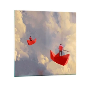 Cuadro sobre vidrio - Impresiones sobre Vidrio - El viaje de un soñador - 30x30 cm