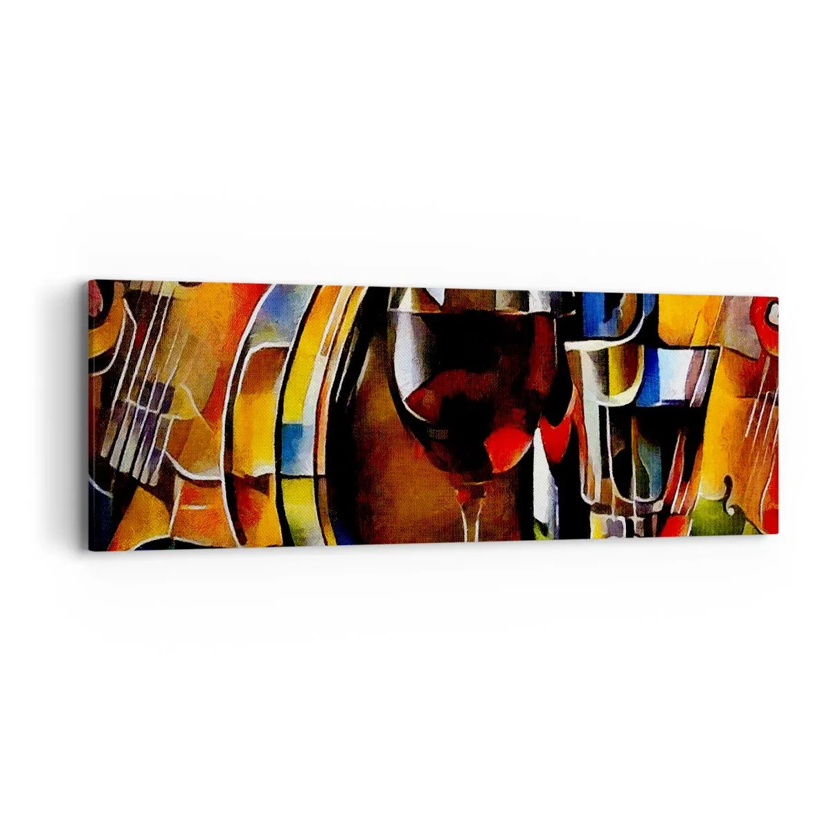 Cuadro sobre lienzo - Impresión de Imagen - Y el mundo se vuelve más colorido - 90x30 cm
