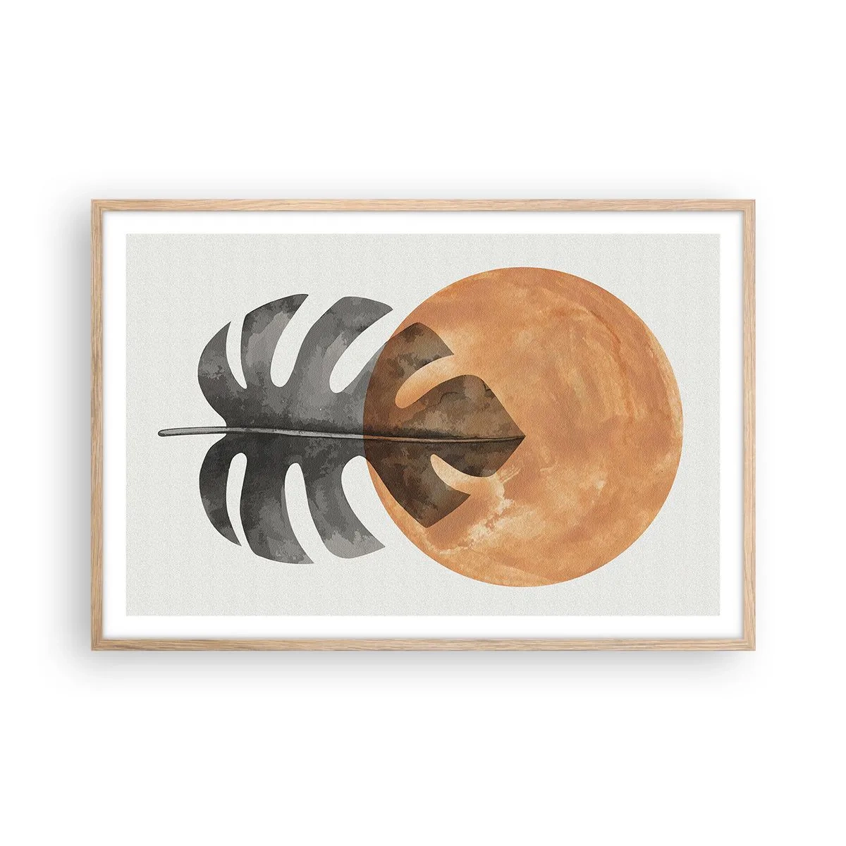 Póster en marco roble claro - Siempre el sol - 91x61 cm