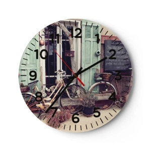 Reloj de pared - Reloj de vidrio - La vida rural - 30x30 cm