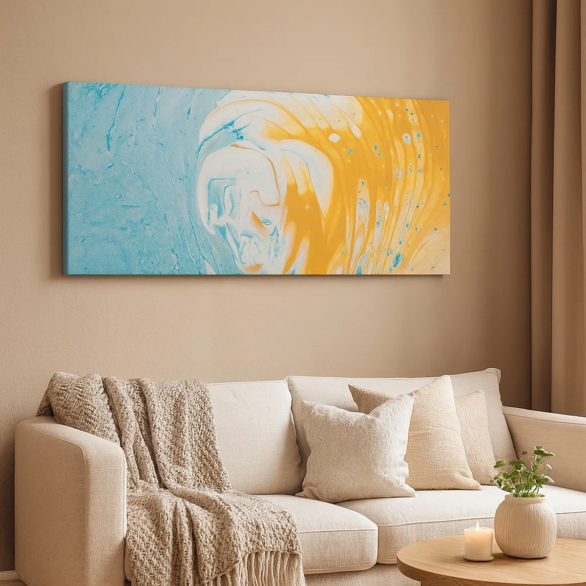 Cuadro sobre lienzo - Impresión de Imagen - Remolino pastel - 30x30 cm