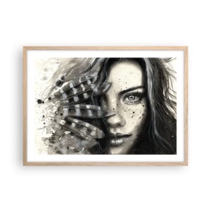 Póster en marco roble claro - Belleza salvaje - 70x50 cm