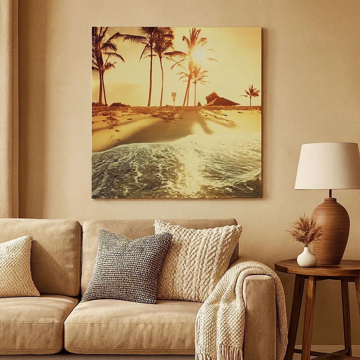 Cuadro sobre lienzo - Impresión de Imagen - Una tarde californiana - 30x30 cm