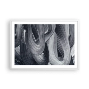 Póster en marco blanco - La fluidez de la realidad - 70x50 cm