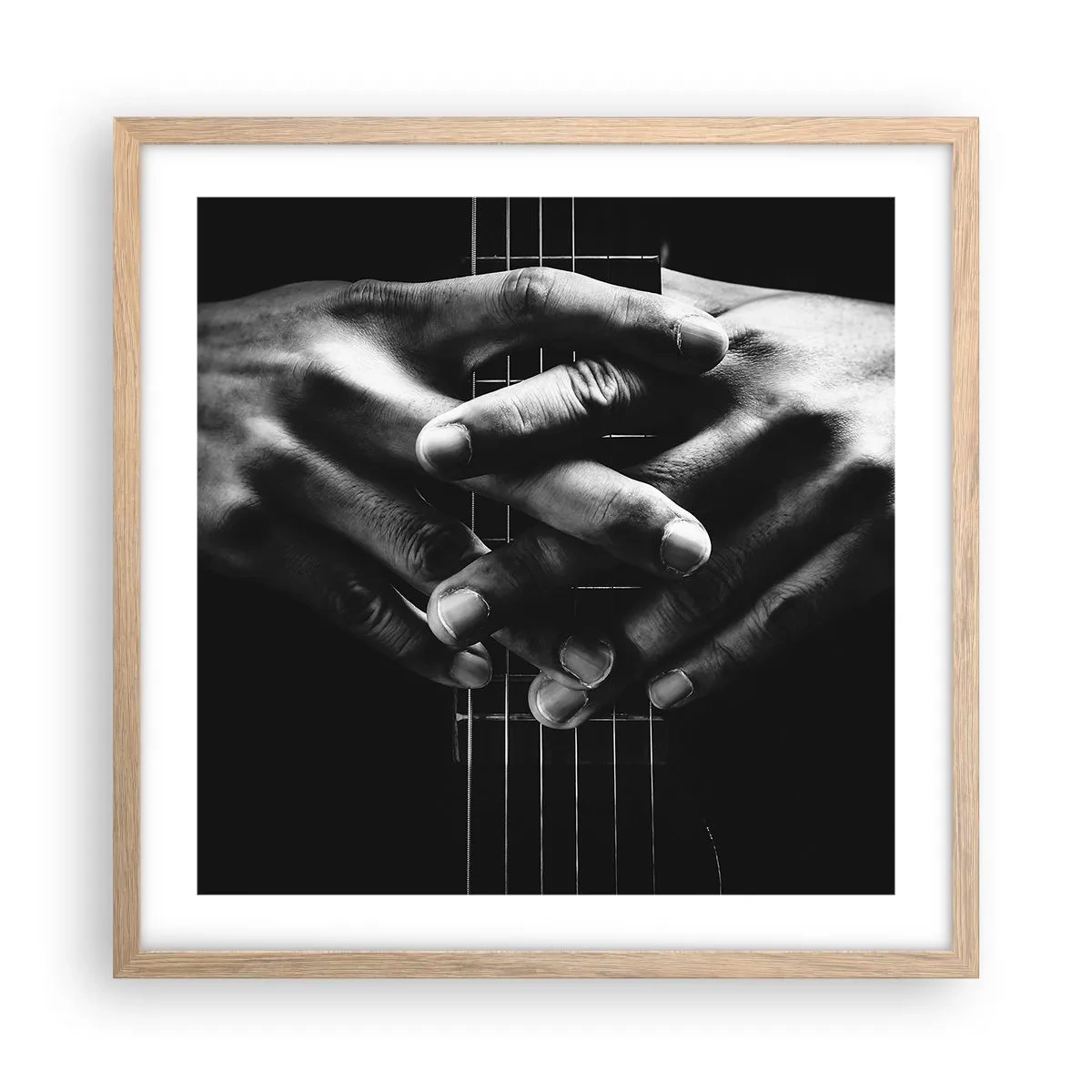 Póster en marco roble claro - La oración del artista - 50x50 cm