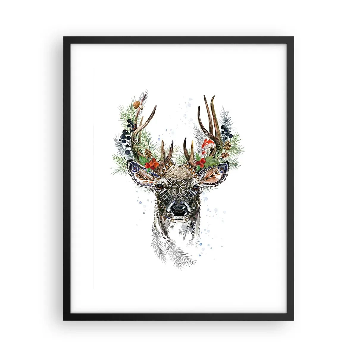 Póster en marco negro - Con vestimenta festiva - 40x50 cm