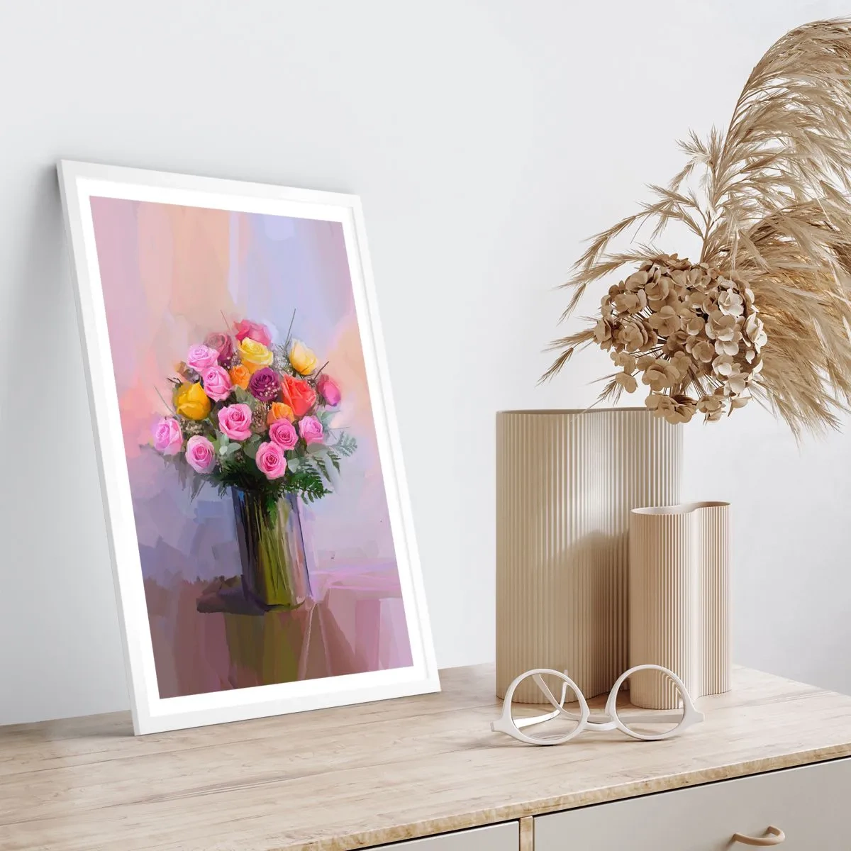 Póster en marco blanco - Belleza inmortalizada - 50x70 cm