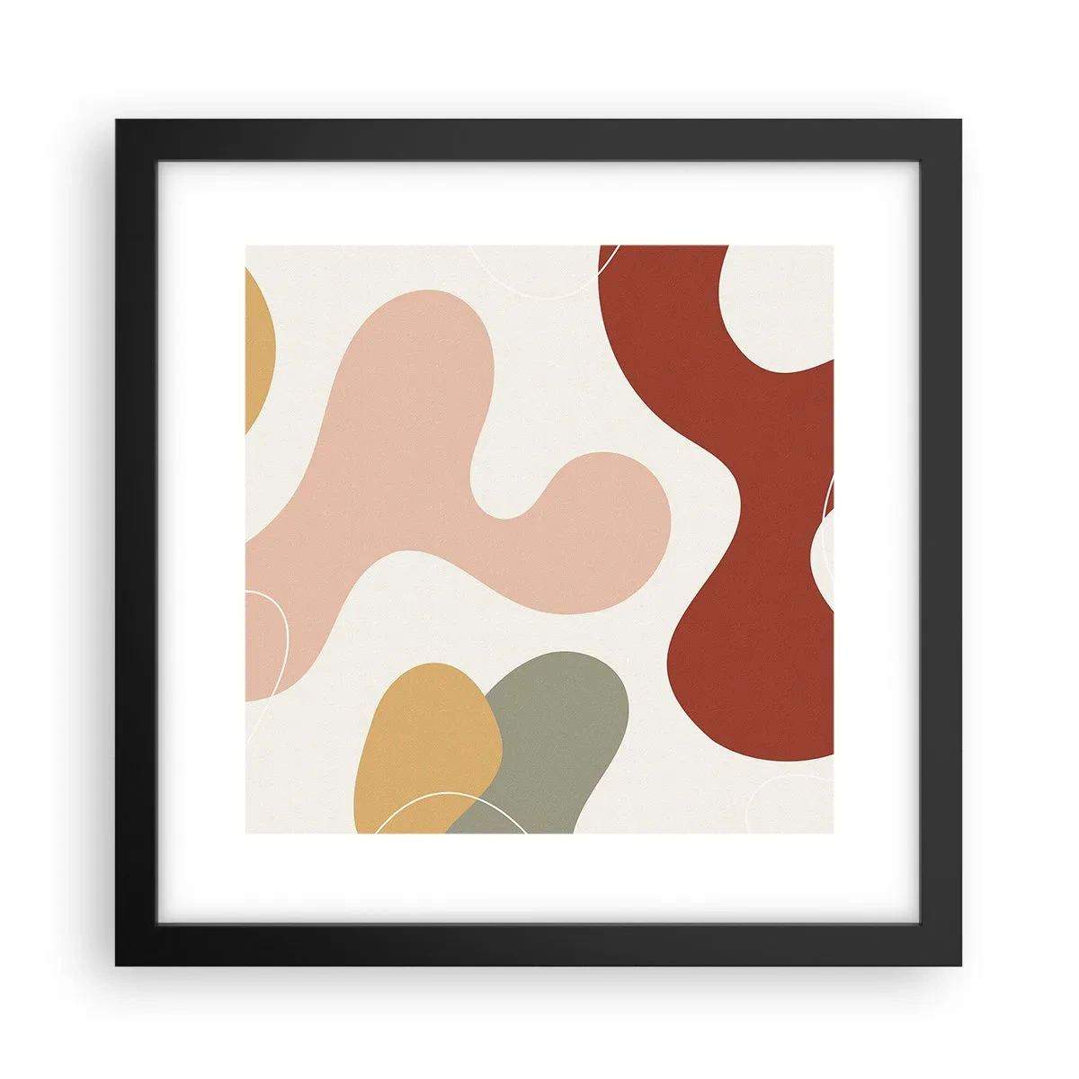 Póster en marco negro - La esencia de la pintura - 30x30 cm