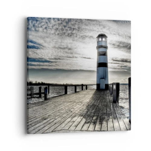 Cuadro sobre lienzo - Impresión de Imagen - Marineros, aquí os espero - 40x40 cm