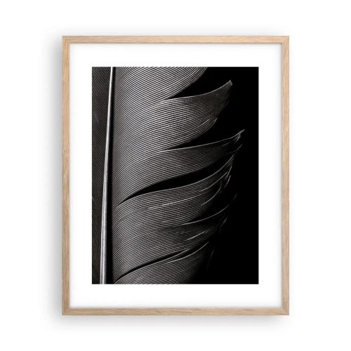 Póster en marco roble claro - Pluma - una construcción maravillosa - 40x50 cm