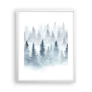 Póster en marco blanco - Envuelto en la niebla - 40x50 cm