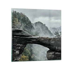 Cuadro sobre vidrio - Impresiones sobre Vidrio - La aventura está a punto de comenzar - 70x70 cm