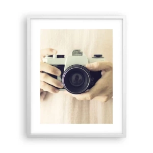 Póster en marco blanco - Una visión diferente - 40x50 cm