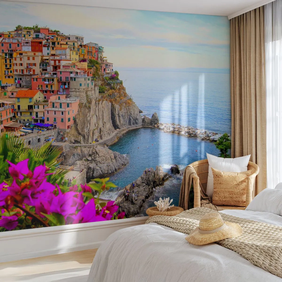 Fotomural Standard Eco - La ciudad de la risa - Paisaje, Manarol, Italia - 200x140 cm