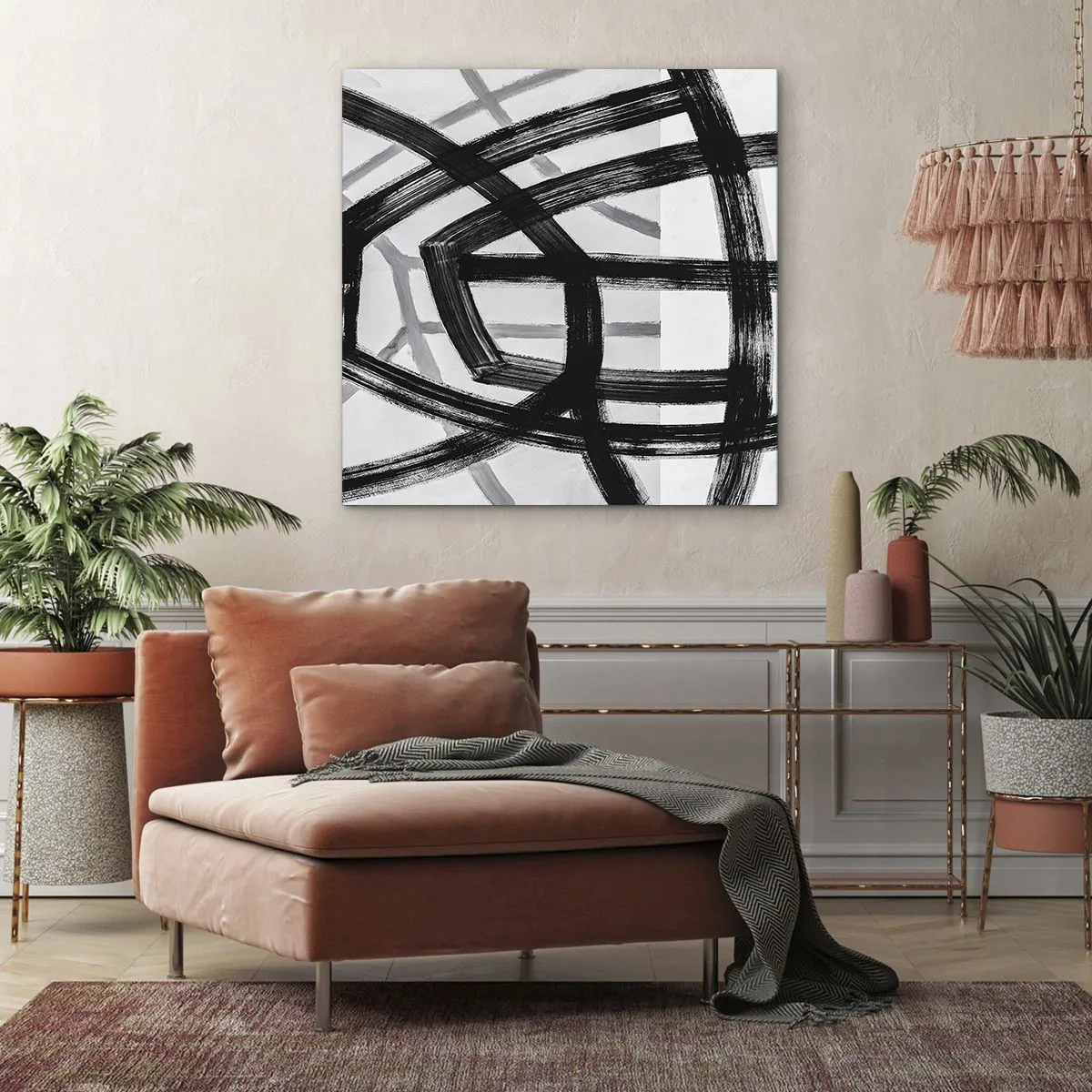 Cuadro sobre lienzo - Impresión de Imagen - Construir profundidad - 60x60 cm