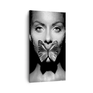 Cuadro sobre lienzo - Impresión de Imagen - Beso de mariposa - 45x80 cm