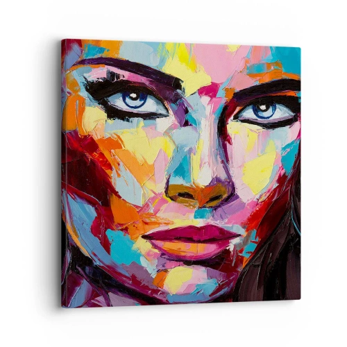 Cuadro sobre lienzo - Impresión de Imagen - Un alma colorida también - 30x30 cm