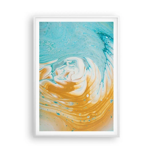 Póster en marco blanco - Remolino pastel - 70x100 cm