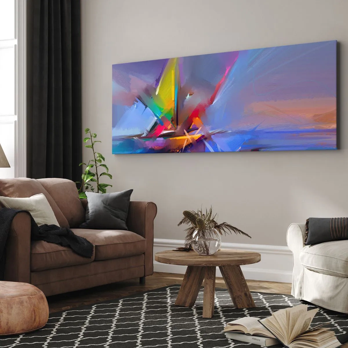 Cuadro sobre lienzo - Impresión de Imagen - Como un pájaro - 90x30 cm