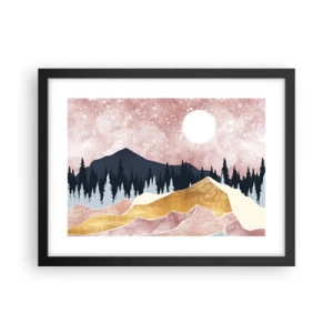 Póster en marco negro - Vigilancia nocturna - 40x30 cm