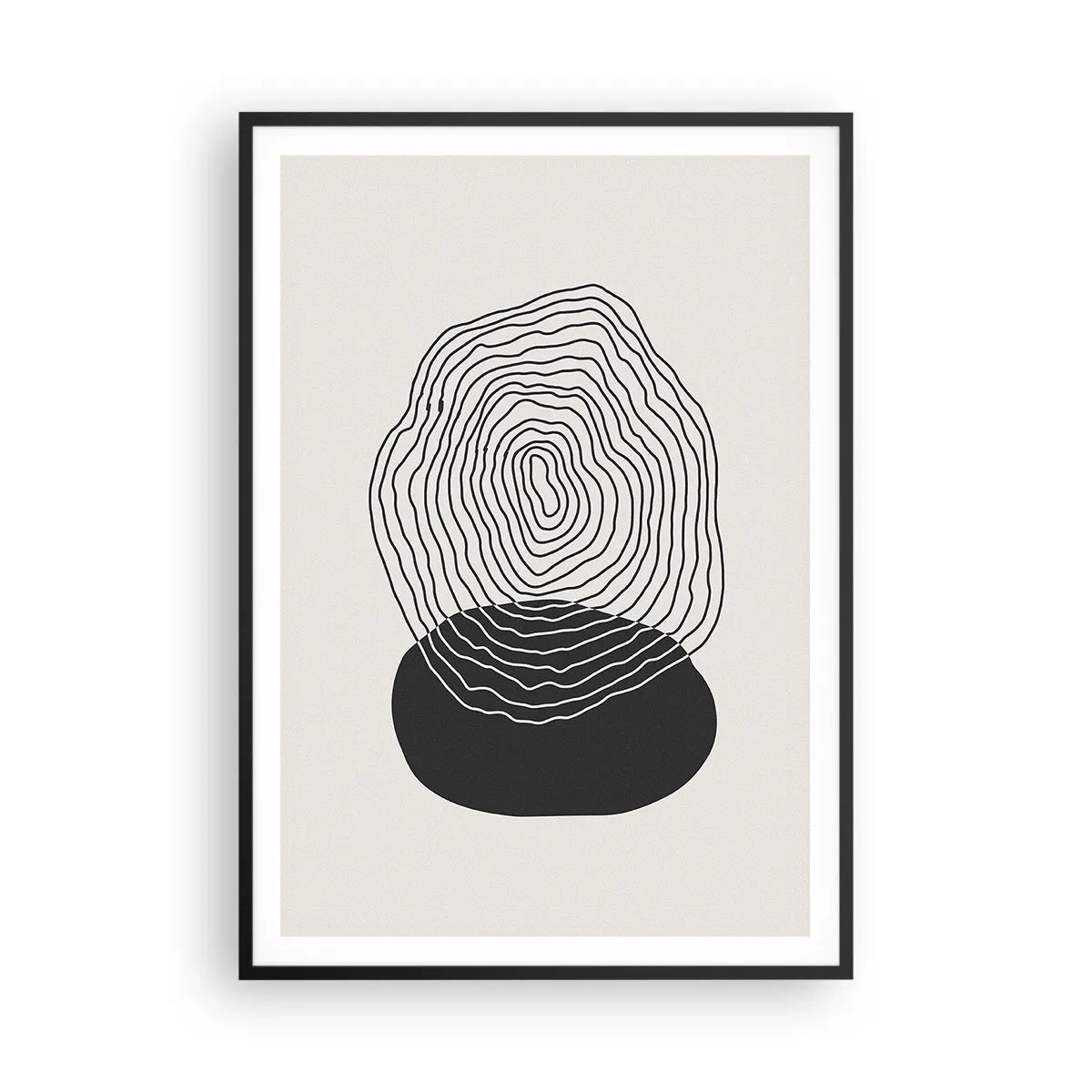 Póster en marco negro - Persistencia y vibración - 70x100 cm