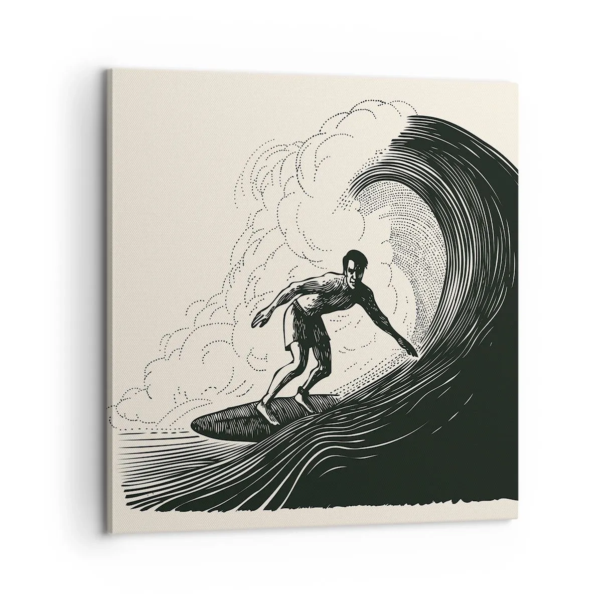 Cuadro sobre lienzo - Impresión de Imagen - Rey de la ola - 60x60 cm