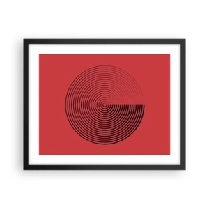 Póster en marco negro - Movimiento circular - 50x40 cm
