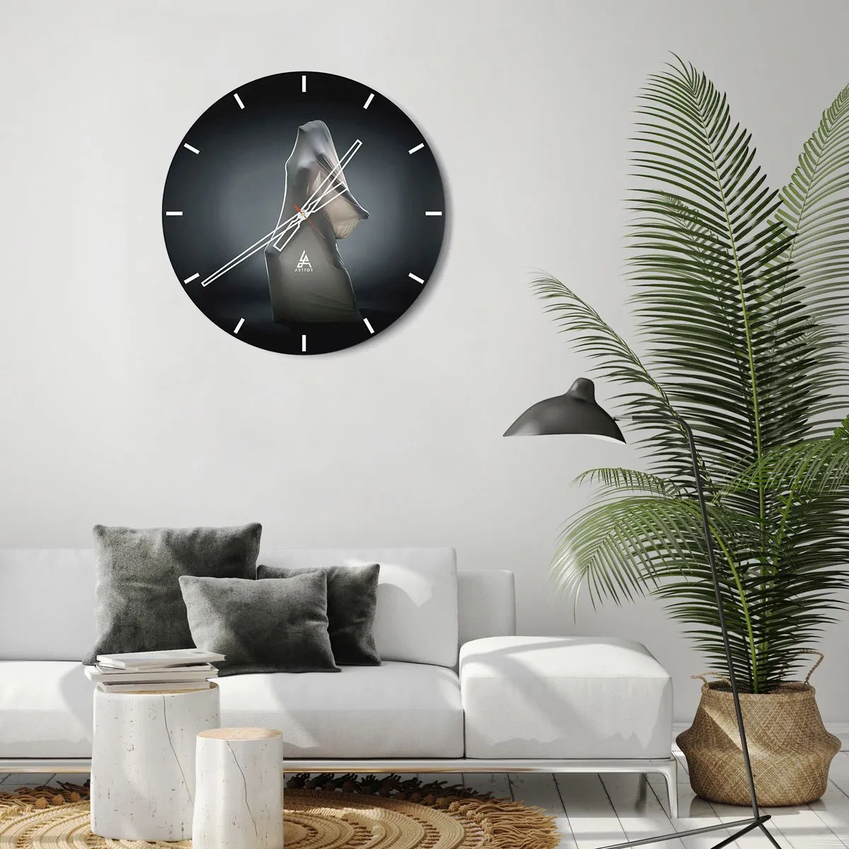 Reloj de pared - Reloj de vidrio - Deseos ocultos - 30x30 cm
