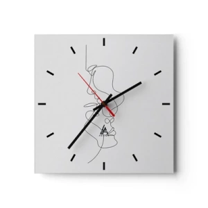 Reloj de pared - Reloj de vidrio - El calor de los deseos lúgubres - 40x40 cm
