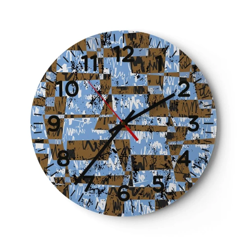 Reloj de pared - Reloj de vidrio - Un recorte del desierto - 30x30 cm