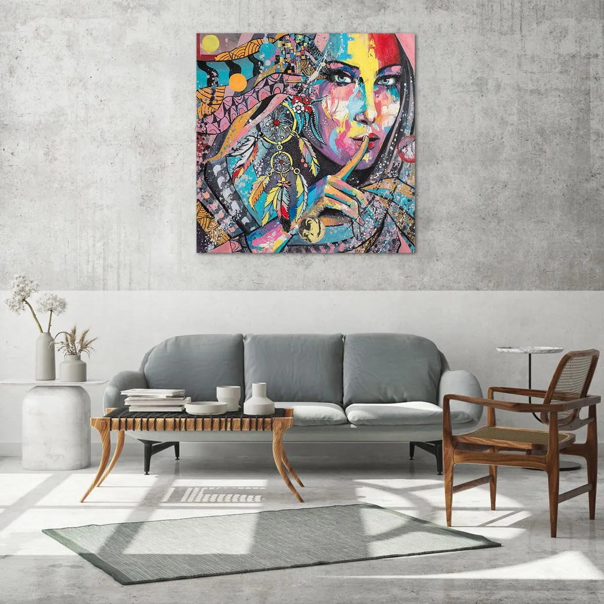 Cuadro sobre vidrio - Impresiones sobre Vidrio - Silencio hasta que entiendas - 50x50 cm