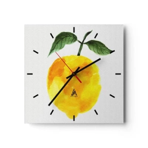Reloj de pared - Reloj de vidrio - Cómo conocer el sabor del sol - 40x40 cm
