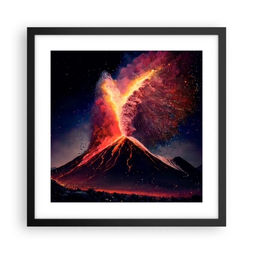 Póster en marco negro - Belleza y horror - 40x40 cm