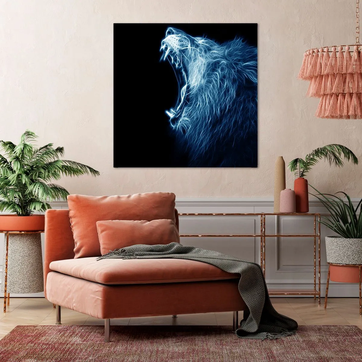 Cuadro sobre lienzo - Impresión de Imagen - La furia del rey - 70x70 cm