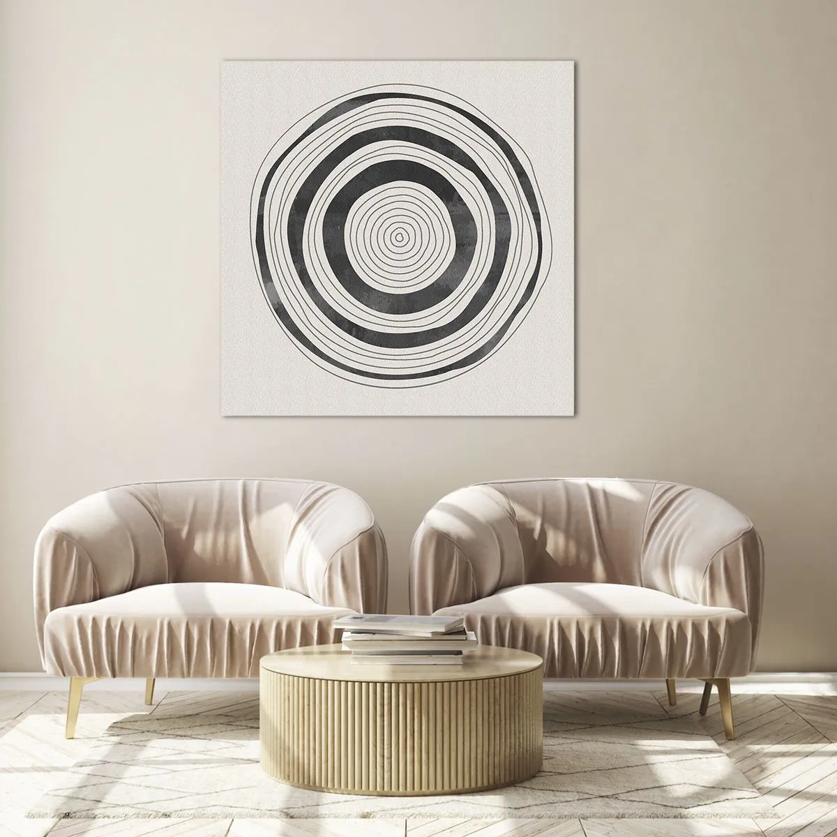 Cuadro sobre vidrio - Impresiones sobre Vidrio - Lo importante es lo que hay entre medias - 70x70 cm