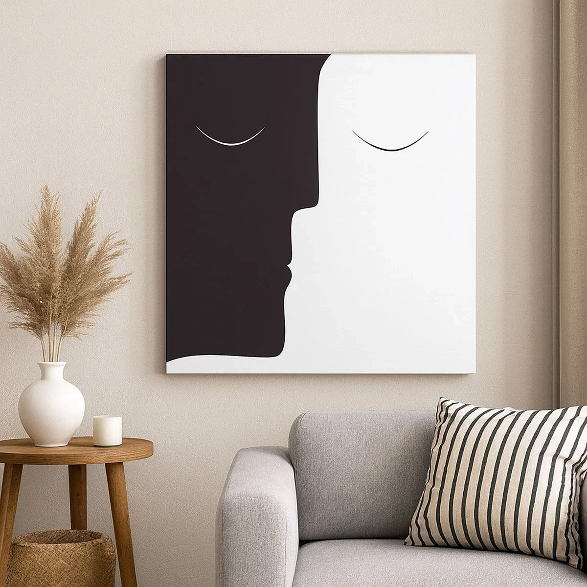 Cuadro sobre lienzo - Impresión de Imagen - Unidad de los opuestos - 30x30 cm