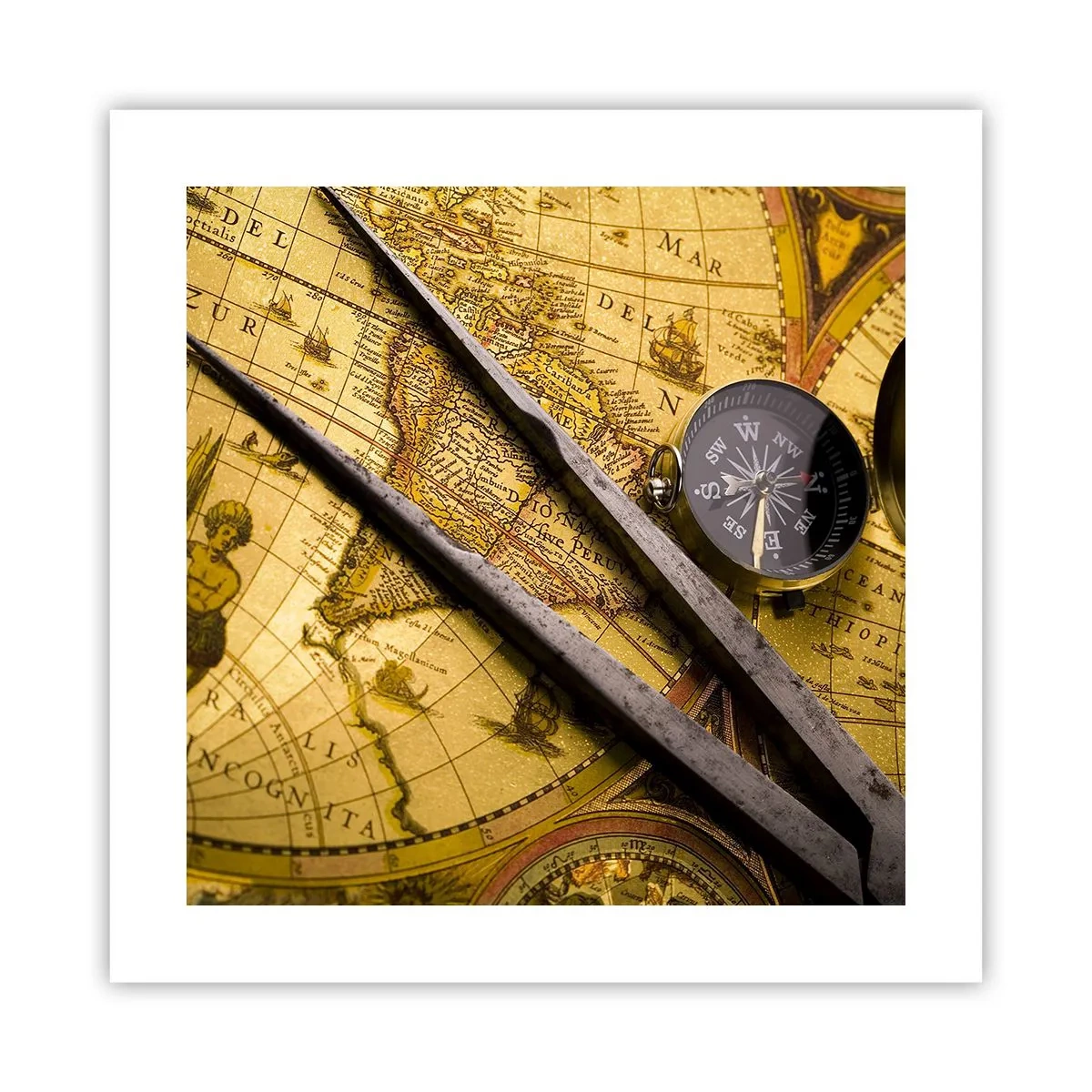 Póster - ¿Dónde están los tesoros? - 40x40 cm