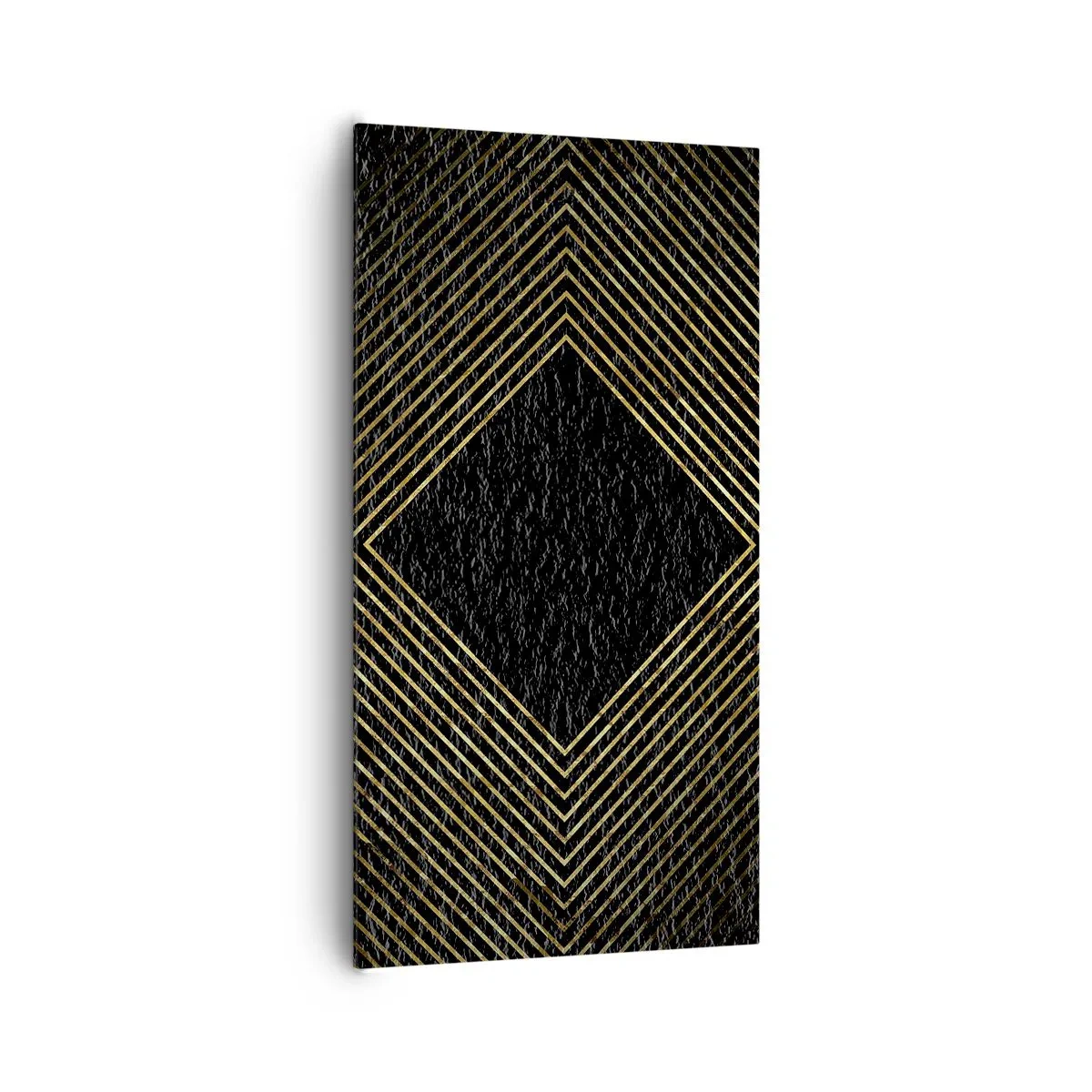 Cuadro sobre lienzo - Impresión de Imagen - Geometría al estilo glamour - 65x120 cm