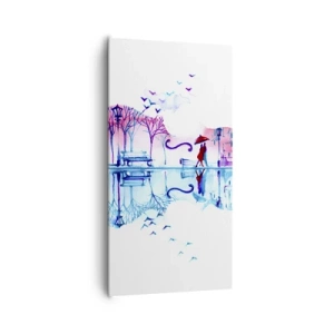 Cuadro sobre lienzo - Impresión de Imagen - Te traeré cánticos de lluvia - 65x120 cm