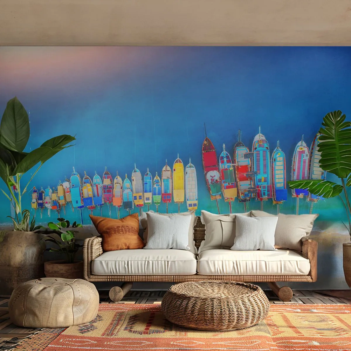 Fotomural Premium Sand - A vista de pájaro - Paisaje, Playa, Mar - 400x280 cm