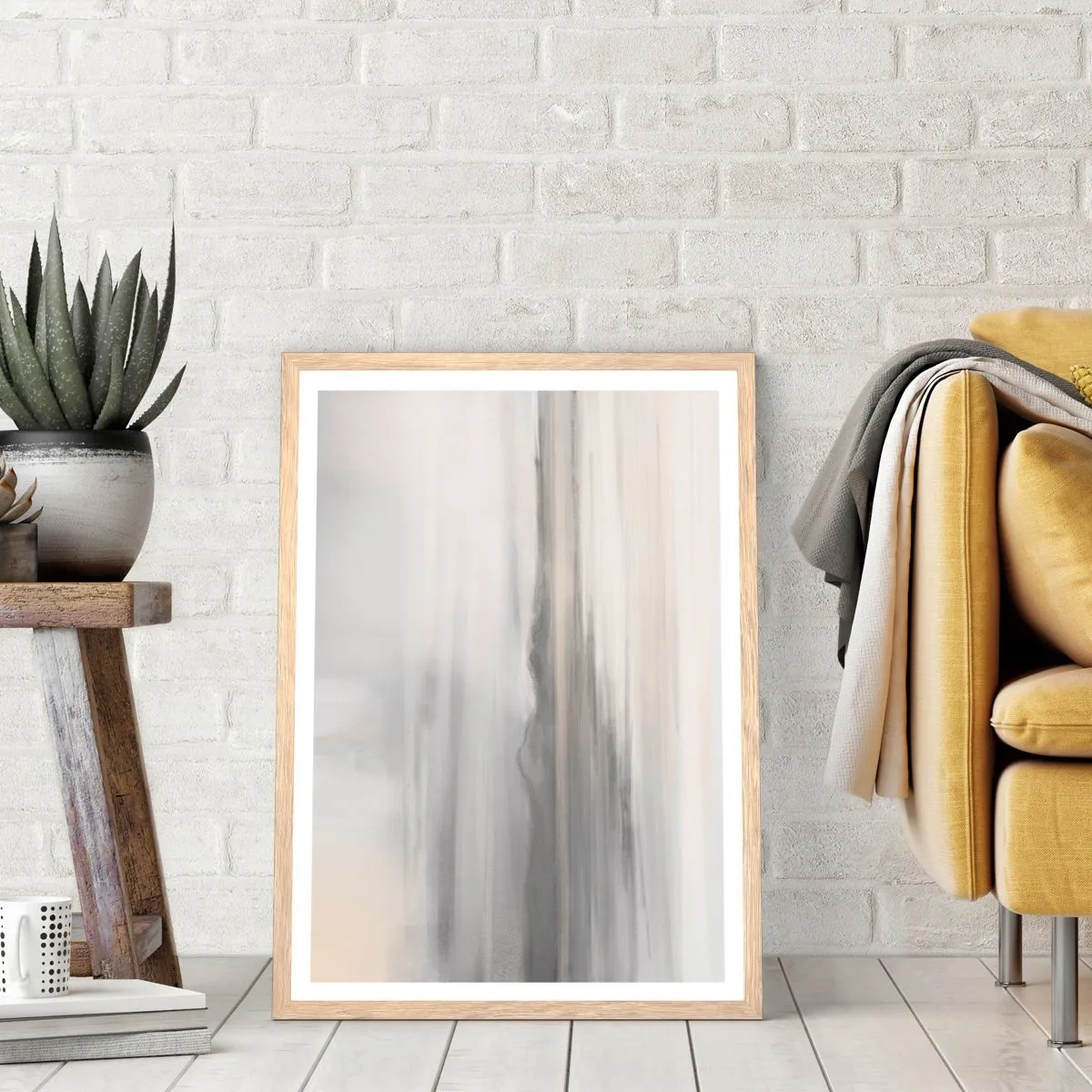 Póster en marco roble claro - Una distancia reflexiva - 61x91 cm